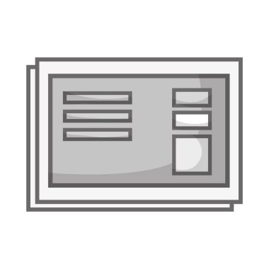 gri tonlamalı işletme belgesi ile şirket bilgi tasarlamak vektör