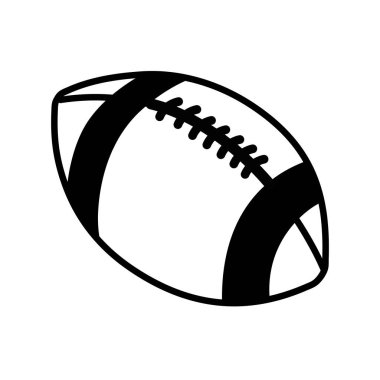Amerikan futbolu ve onun topu simge vektör çizim tasarım