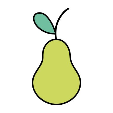 lezzetli armut meyve protein beslenme vektör çizim ile