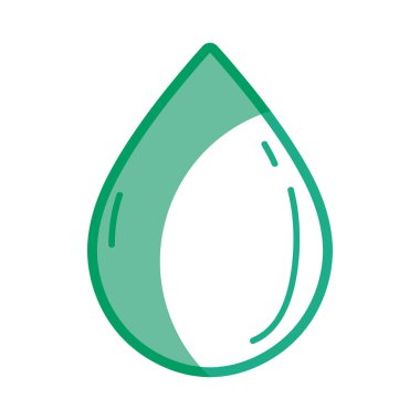 siluet su damlası için koruma ve bakım ortamı vektör çizim