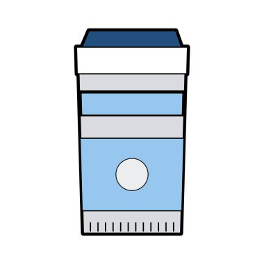 lezzetli kahve espresso plastik kap vektör çizim