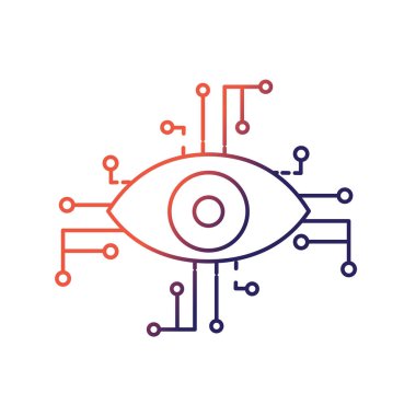 satır görsel teknoloji siber yapısı vektör çizim içinde bağlamak