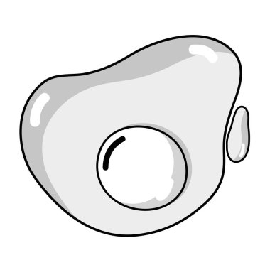 satır lezzetli kızarmış yumurta gıda vektör çizim hazırlamak için