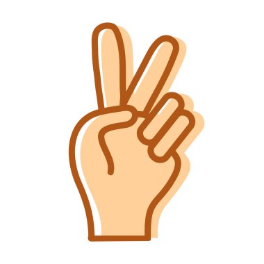 barış ve sevgi simge vektör çizim ile güzel el