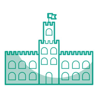 siluet kale inşa onları tatil vektör çizim korumak için bir Krallık