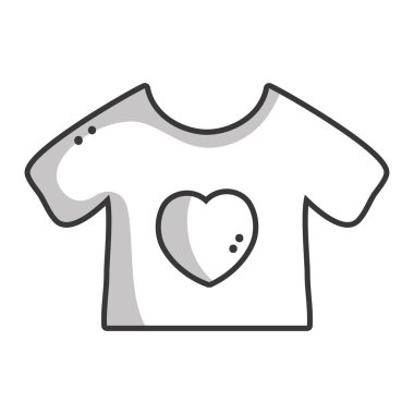 satır bebek t-shirt ve tekstil giyim illüstrasyon vektör