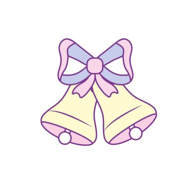 Çan kurdele ile süsleme tasarlamak vektör yay