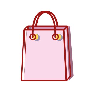 alışveriş çantası Pazar aksesuar simge vektör çizim