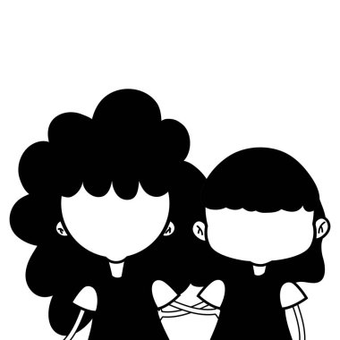 güzellik kız giysi ve heirstyle vektör çizim tasarım