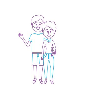 satır çift clouthes birlikte vektör illüstrasyon simge tasarım