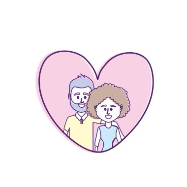 Çift kalp tasarlamak vektör içinde birlikte