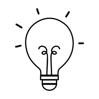 satır ampul enerji nesne simge vektör çizim