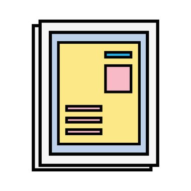 işletme belgesi ile şirket bilgi tasarlamak vektör