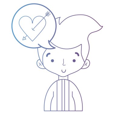 satır şirin adam saç modeli ve sohbet kabarcık vektör çizim ile