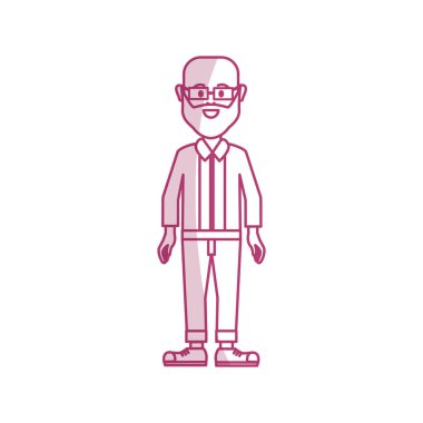 gömlek ve pantolon rahat bez, vektör çizim adamla siluet