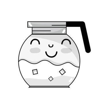 satır kawaii şirin mutlu refreshness kavanoz vektör çizim içinde