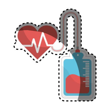 kırmızı kan bağış tıbbi nakli, vektör çizim tasarım