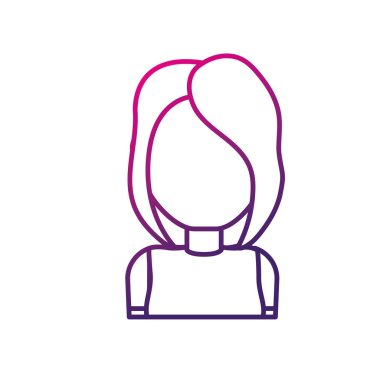 satır güzellik kadın saç tasarım ve bluz vektör çizim ile