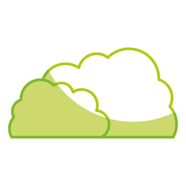 siluet çalı bitki botanik dekorasyon Bahçe vektör çizim için