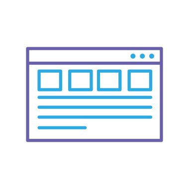 siluet webside sayfa ve küresel teknoloji öğe vektör çizim