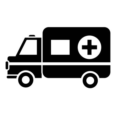 Ambulans acil bakım yaşam kontur, illüstrasyon vektör