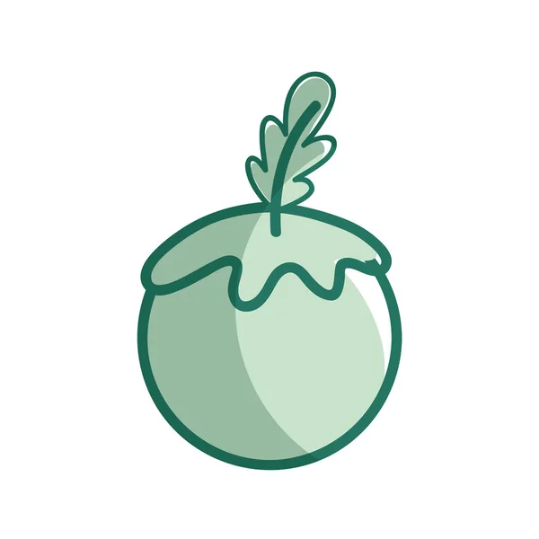 Silhouette Healthy Tomato Vegetable Icon Vector Illustration — Stock Vector