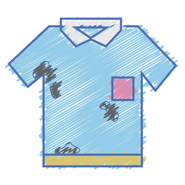 Chemise Élégante Avec Des Taches Saleté Illustration Vectorielle — Image vectorielle