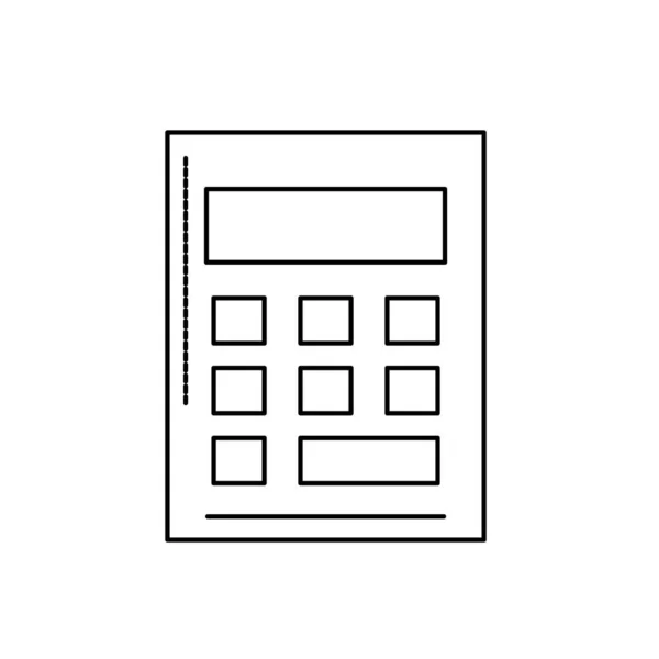 线财务事务计算器会计经济向量例证 — 图库矢量图片