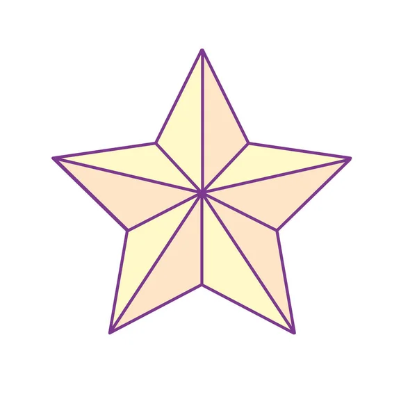 Shiny Star Och Merry Christmas Symbol Vektor Illustration — Stock vektor