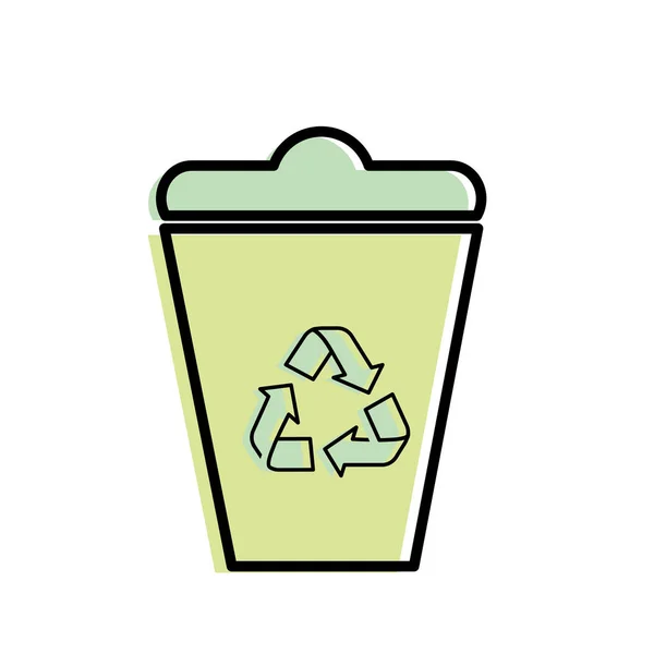 Peut Recycler Illustration Vectorielle Soins Environnement — Image vectorielle