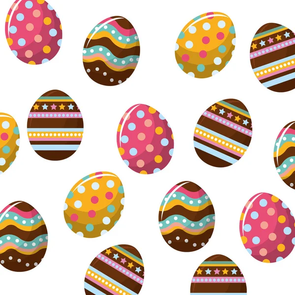 Huevos Pascua Con Fondo Decoración Agradable Ilustración Vectores — Vector de stock
