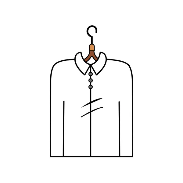 Man Shirt Avslappnad Design Stil Vektorillustration — Stock vektor