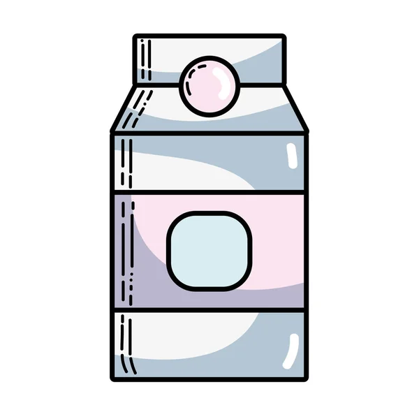 Köstliche Milch Box Produkt Nährstoffvektor Illustration — Stockvektor