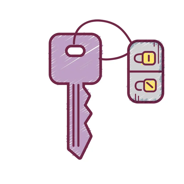 安全和保护设计向量例证钥匙门 — 图库矢量图片