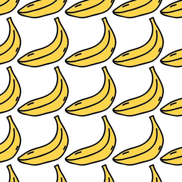 Banana Fresca Fruta Órgão Alimento Fundo Vetor Ilustração — Vetor de Stock