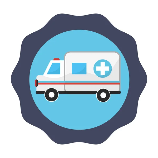 Naklejki Ambulans Reanimacyjny Życia Ilustracji Wektorowych — Wektor stockowy