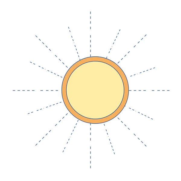 Bom Sol Raio Luz Tempo Vetor Ilustração — Vetor de Stock