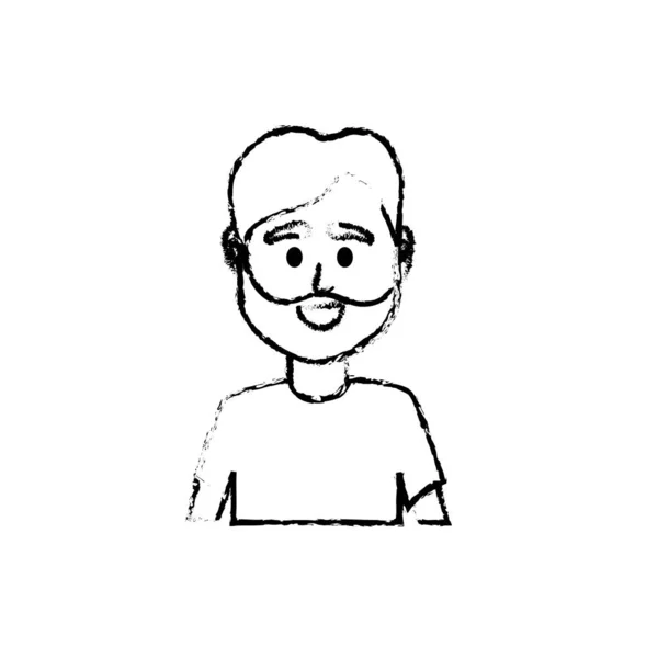 Figure Avatar Homme Avec Shirt Design Vectoriel Illustration Icône — Image vectorielle