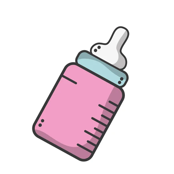 Baby Feeding Bottle Drink Vector Illustration — Stock Vector