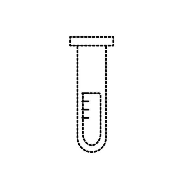 Forme Pointillée Analyse Médicale Illustration Vectorielle Essai Laboratoire — Image vectorielle