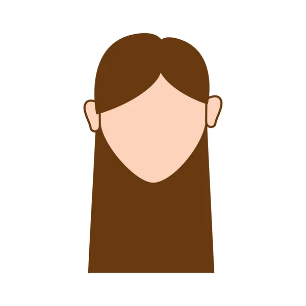 Agradable Mujer Joven Con Peinado Diseño Ilustración Vectores — Vector de stock