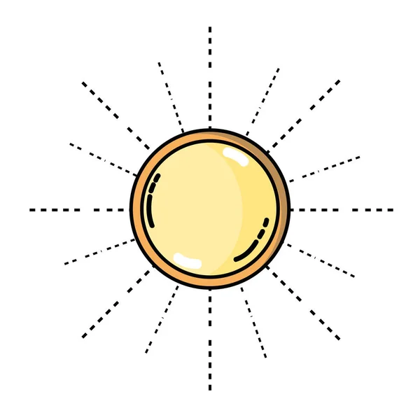 Bom Sol Raio Luz Tempo Vetor Ilustração — Vetor de Stock