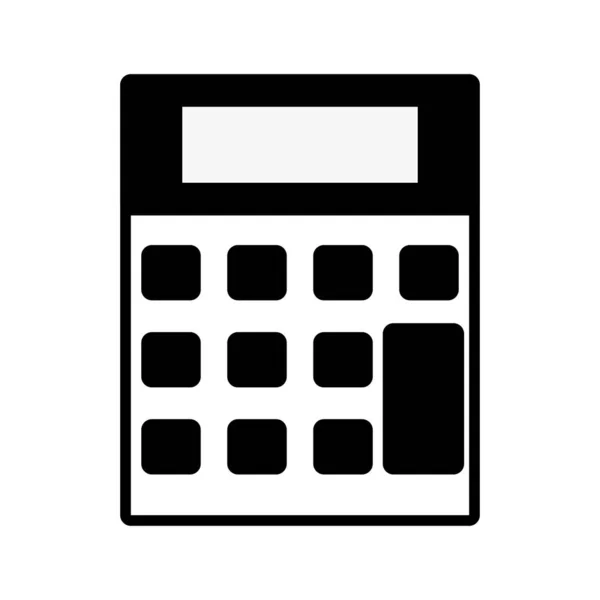 Contour Technologie Calculator Tool Rekening Economie Vectorillustratie — Stockvector