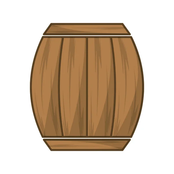 Wool Barrel Traditional Container Icon Vector Illustration — Stock Vector