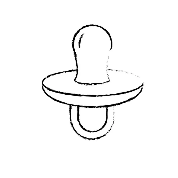 Figurenschnuller Baby Werkzeug Sie Beruhigen Vektor Illustration — Stockvektor