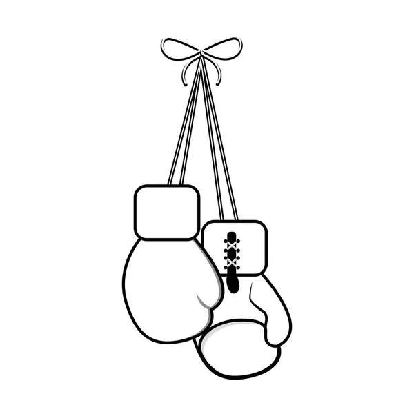 Figura Guantes Boxeo Icono Colgante Vector Ilustración Diseño — Archivo Imágenes Vectoriales