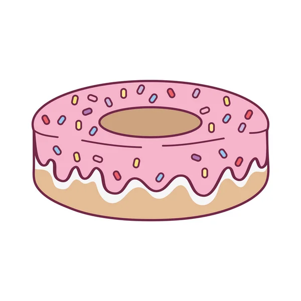 Вкусная Векторная Иллюстрация Десерта Пончиков — стоковый вектор