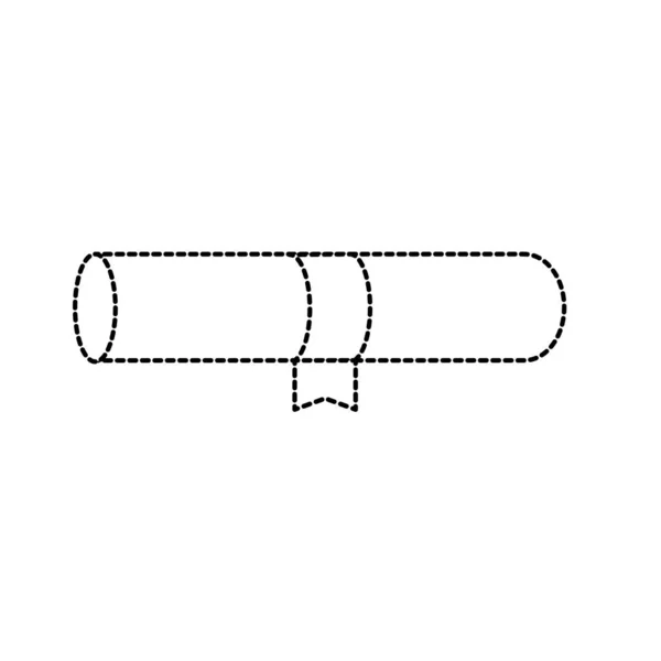 Forma Pontilhada Certificado Documento Graduação Para Ilustração Vetor Educação —  Vetores de Stock
