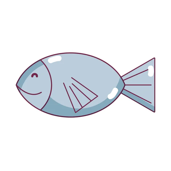 Färsk Fisk Från Djur Till Förberedelse Måltid Vektorillustration — Stock vektor