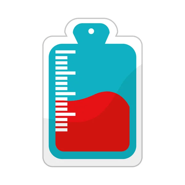 Transfusão Saco Doação Sangue Vermelho Desenho Ilustração Vetorial — Vetor de Stock